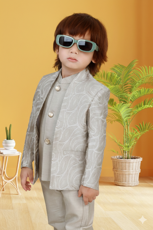 Premium Kids Coat Suit Set – Wedding & Party Designer Outfit