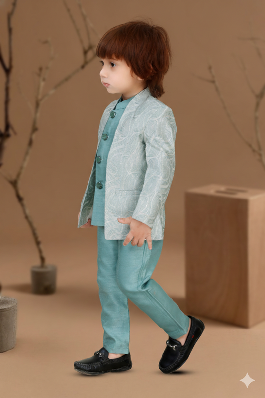 Premium Kids Coat Suit Set – Wedding & Party Designer Outfit